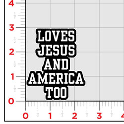 Jesus and America Sticker