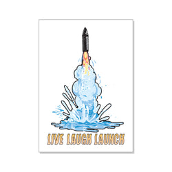 Live Laugh Launch Trident Sticker
