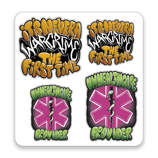 War Crime Graffiti/Unhealthcare Graffiti Sticker Pack