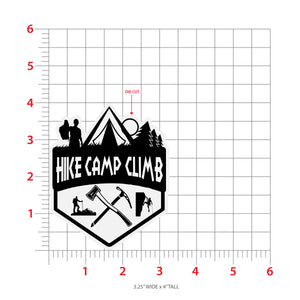 Hike Camp Climb Sticker